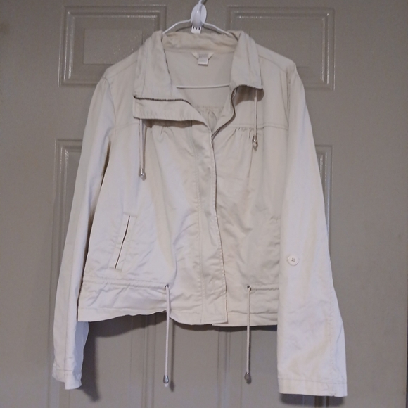 Christopher & Banks Woman Jacket Long Sleeve/Roll Up Size L - Picture 7 of 16